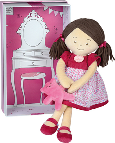 Doudou et Compagnie Poupée Demoiselle Chic Melle Rose - 43 cm